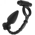 Master-Series-Viaticus-Dual-Cock-Ring-And-Anal-Plug-Vibrator|Front View|"dual function device-front view"