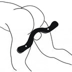 Master Series The Enforcer Black Wooden Humbler|Back View|"closure system-back view adult toys direct"|