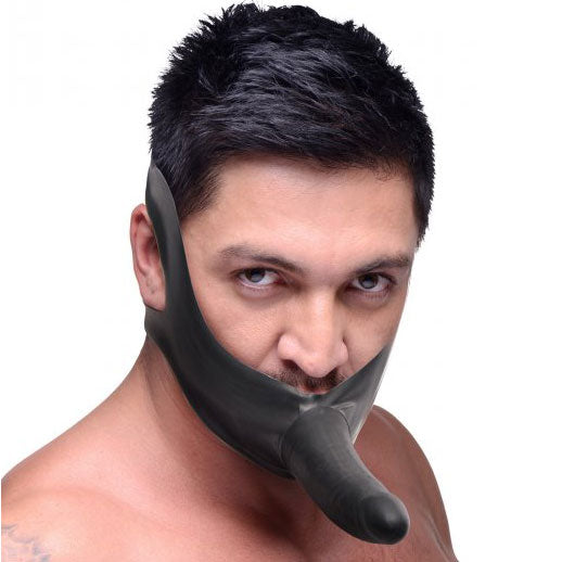 Master Series Face Strap On And Mouth Gag|Front View|"face design - front view"