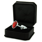 Jewel Butt Plug|Side View|"jewel design features-side view"|