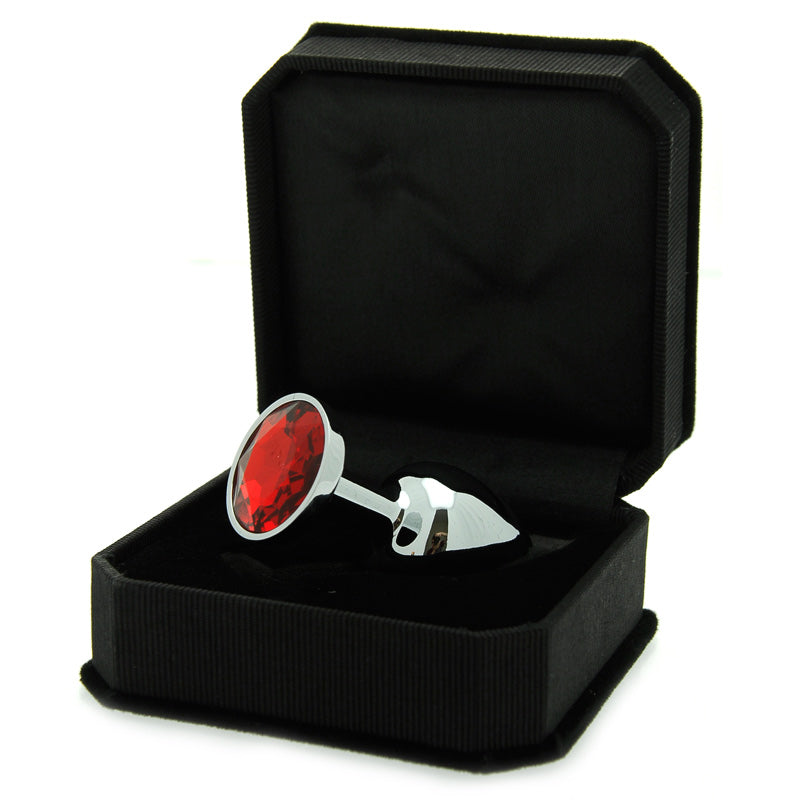 Jewel Butt Plug|Side View|"jewel design features-side view"|