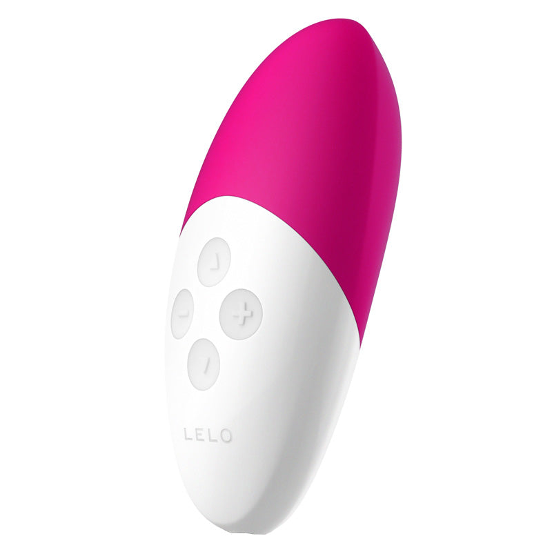 Lelo SIRI Version 2 Cerise Luxury Rechargeable Massager|Front View|"Cerise siri massager - front view"