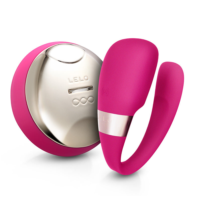 Lelo-Tiani-3-Couples-Massager-Cerise|Front View|"tiani massager-front view"