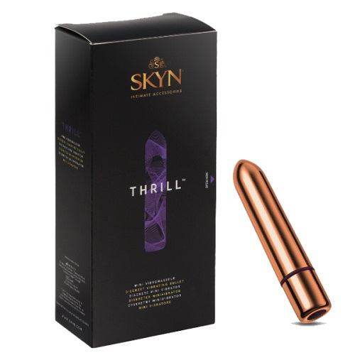 Mates SKYN Thrill Vibrating Bullet | Main View | "non-latex brand bullet vibrator - main view"