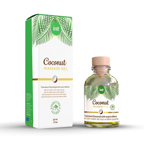 Intt Massage Gel Vegan Coconut Flavour | Front View | "coconut massage gel - front view"