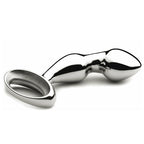 Njoy-Pure-Fun-Plug-Stainless-Steel-PSpot-Butt-Plug|Front View|"steel massager-front view"