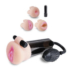 Pump Worx Travel Trio Set Masturbator|Front View|"Three-piece travel pleasure kit - front view"