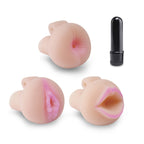 Pump Worx Travel Trio Set Masturbator|Side View|"Portable stimulation system - side view"