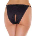 Black Crotchless Tanga|Side View|"tanga design-side view"|