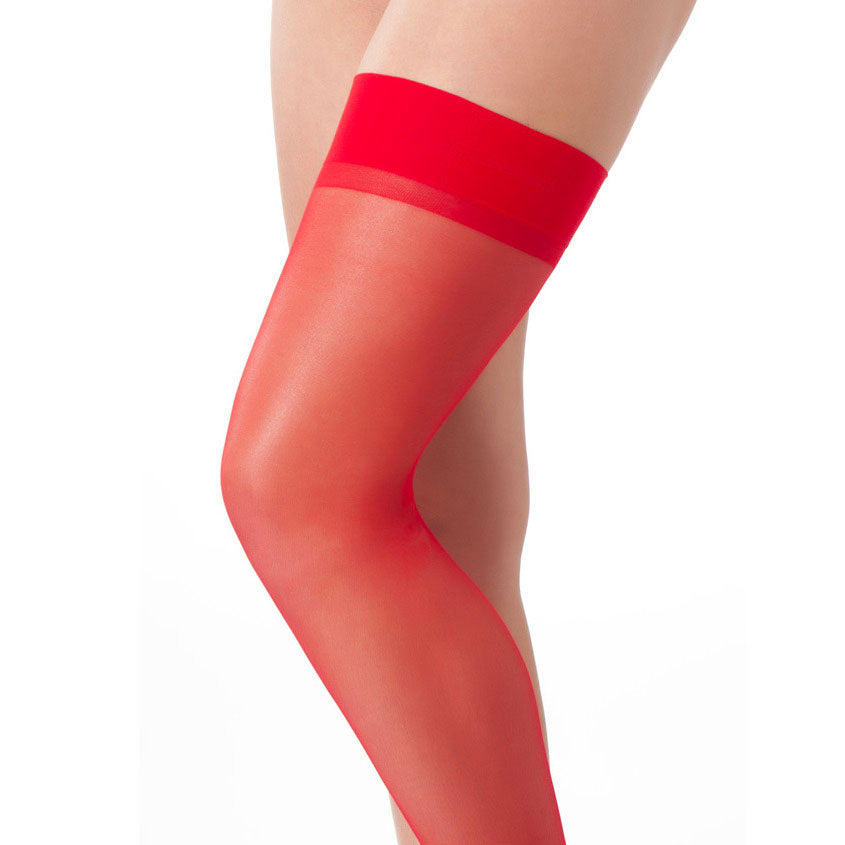 Red Sexy Stockings|Front View|"red sexy stockings - front view"