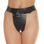 Leather-Chastity-Brief|Front-View|"chastity-brief-front-view"