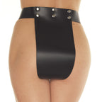Leather-Chastity-Brief|Side-View|"brief-closure-side-view"