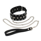 Leather-Collar-And-Chain|Front-View|"collar-chain-front-view"