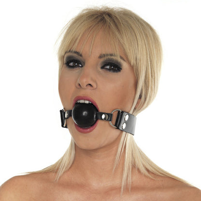 Silicone Ball Gag|Back View|"bdsm silicone gag secure closure-back view adult toys direct"|