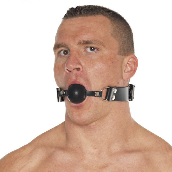 Silicone Ball Gag|Detail View|"premium silicone ball detail-detail view adult toys direct"|