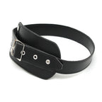 Leather Penis Gag|Back View|"bdsm leather penis gag secure closure-back view adult toys direct"|