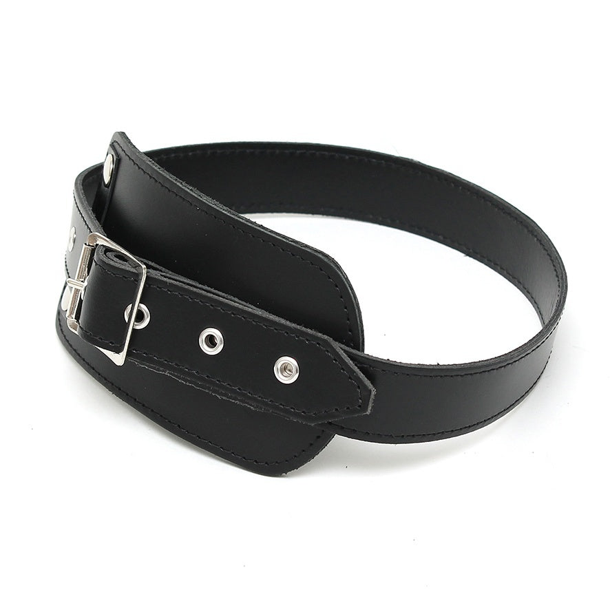 Leather Penis Gag|Back View|"bdsm leather penis gag secure closure-back view adult toys direct"|