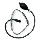 Leather Inflatable Gag|Side View|"gag details-side view"|