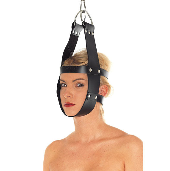Leather Mask Hanger|Front View|"mask storage solution premium-front view adult toys direct"|