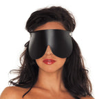 Leather Blindfold|Front View|"leather mask design-front view adult toys direct"|