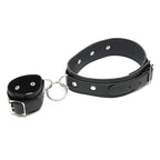 Leather Wrist And Leg Cuff|Front View|"premium restraint combo-front view adult toys direct"|
