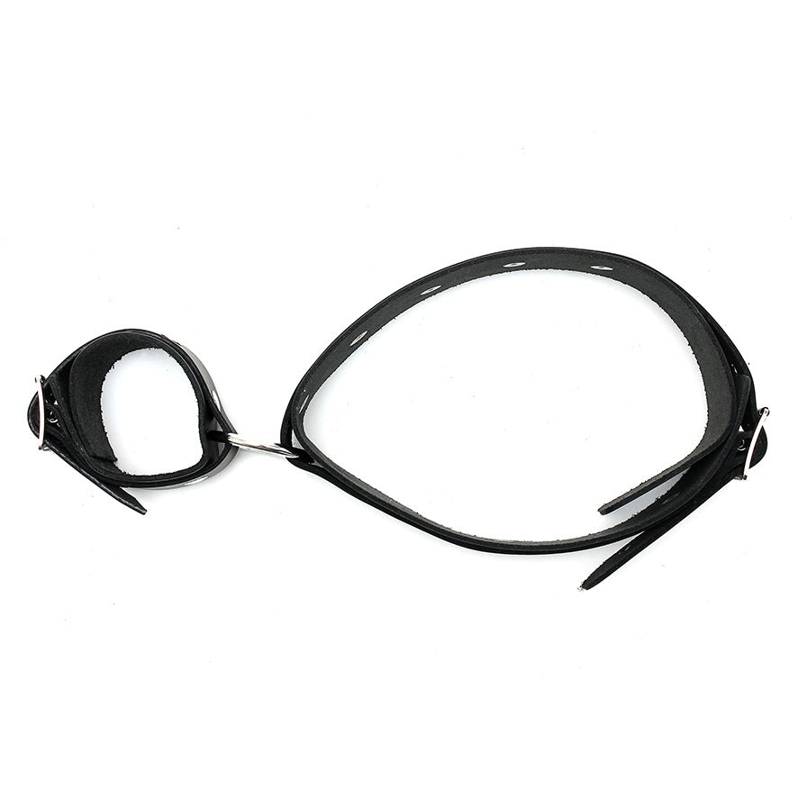 Leather Wrist And Leg Cuff|Side View|"cuff mechanism detail-side view adult toys direct"|