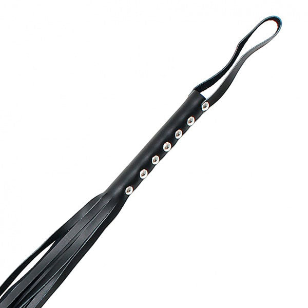 Leather Whip 24 Inches|Side View|"whip details-side view"|