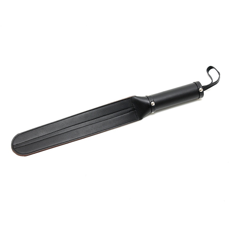 Thin Leather Paddle|Side View|"paddle detail-side view adult toys direct"|