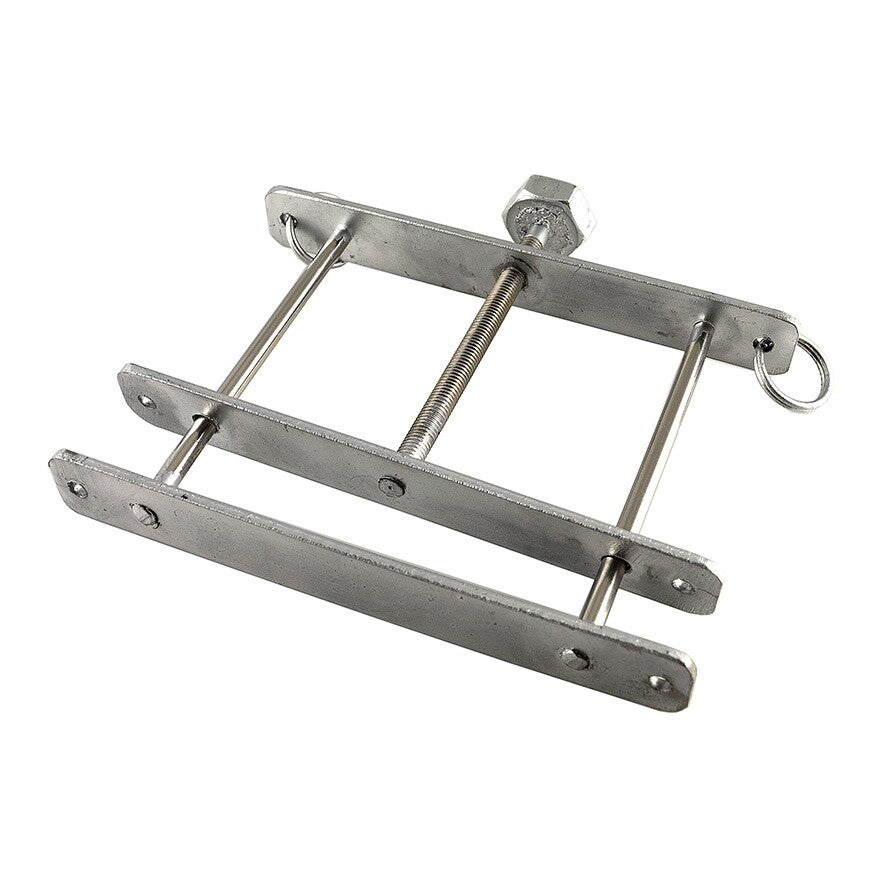 Metal Penis And Ball Crusher|Front View|"metal ball crusher adjustable pressure-front view adult toys direct"|