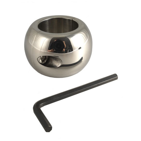 Donut Stainless Steel Ballstretcher 4cm|Front View|"4cm steel ball stretcher weight-front view adult toys direct"|