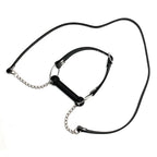 Leather Horse Bit Gag And Reins|Side View|"rein details-side view"|
