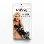 Silver Nipple Clamps With Chain|Detail View|"clamp features-detail view"|