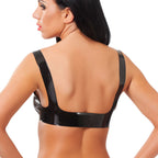 Rubber Secrets Open Nipple Bra|Side View|"bra features-side view"|