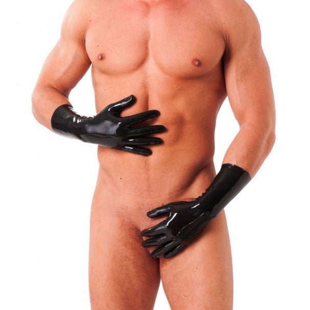 Rubber Secrets Gloves|Side View|"rubber features-side view"|