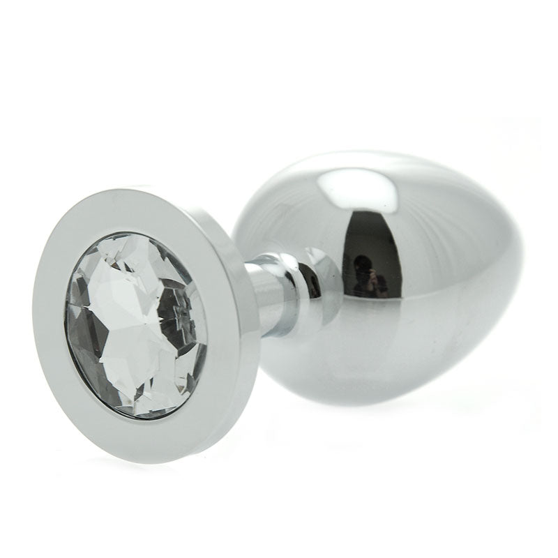 Jewelled Crystal Butt Plug|Front View|"crystal anal plug-front view"|